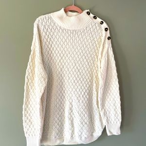 Cream Motherhood Maternity Cable Knit Sweater